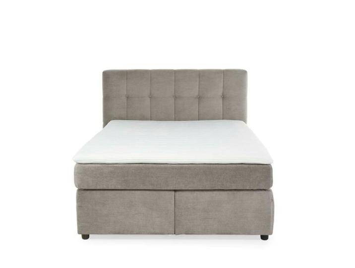 Trendstore Janah Boxspringbett mit Wendematratze H3/H4 - Cord dunkelbeige von Wohnparc