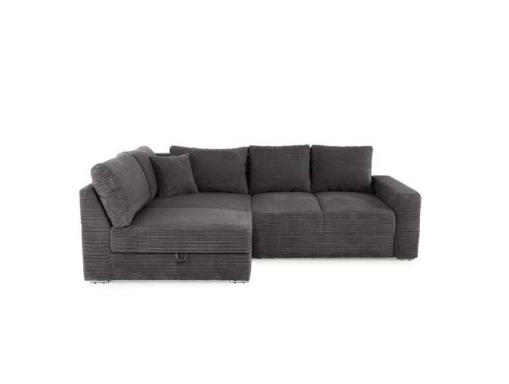 Trendstore Janis Ecksofa mit Cordbezug inkl. Schlaffunktion und Bettkasten - Cord 426/09 grau von Wohnparc