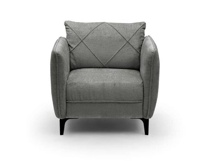 Trendstore Jerina Sessel in Chenillebezug - Chenille grau, Modern Trendstore Jerina Sessel in Chenillebezug - Chenille grau, Modern von Wohnparc