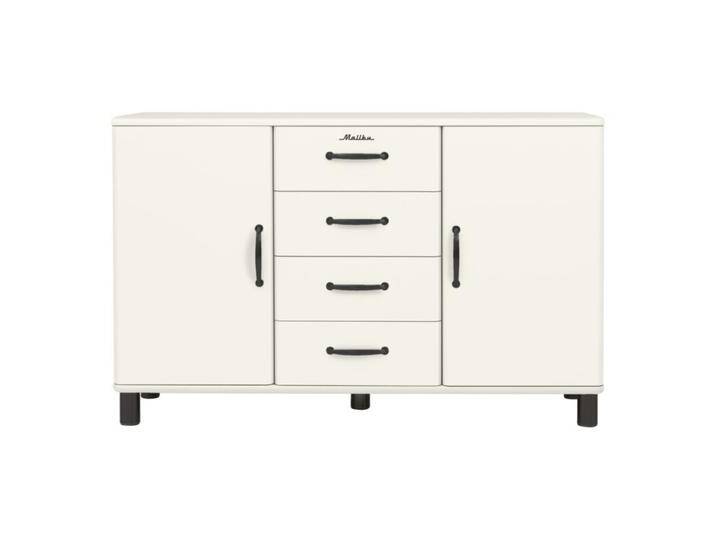 Trendstore Malibu Sideboard im Retro-Look - Dekor weiß von Wohnparc