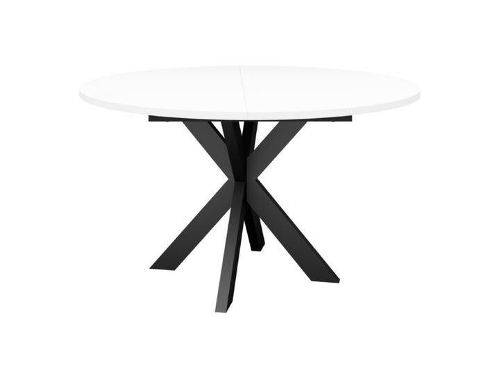 Trendstore Merdan Ausziehtisch rund mit Platte in mehreren Varianten und Sterngestell schwarz - Dekor weiß Trendstore Merdan Ausziehtisch rund mit Platte in mehreren Varianten und Sterngestell schwarz - Dekor weiß von Wohnparc