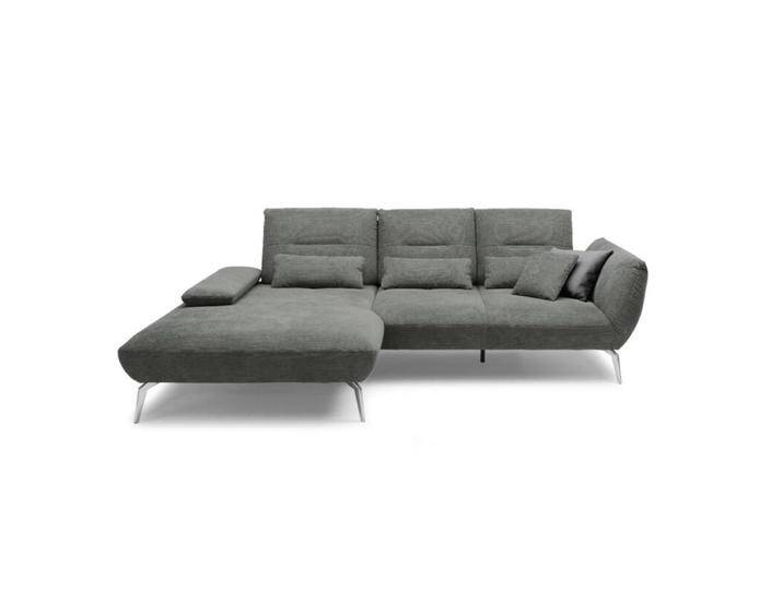 Trendstore Payton Sofa 3-Sitzer - Textilgewebe Paris Dunkelgrau , links von Wohnparc
