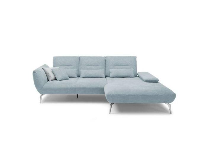 Trendstore Payton Sofa 3-Sitzer - Textilgewebe Paris Hellblau , rechts, Modern, manuelle Sitztiefenverstellung von Wohnparc