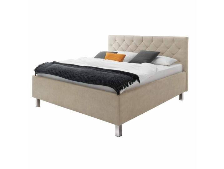Trendstore San Remo Polsterbett mit Bettkasten - Textilgewebe Bulus 02 beige , Eckfuß Metall chromfarbig , 180 x 200 Trendstore San Remo Polsterbett mit Bettkasten - Textilgewebe Bulus 02 beige , Eckfuß Metall chromfarbig , 180 x 200 von Wohnparc