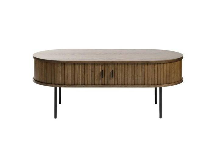 Trendstore Uriel Couchtisch Lamellenoptik - Lamellen Eiche Furnier smoked, Modern, Vintage von Wohnparc