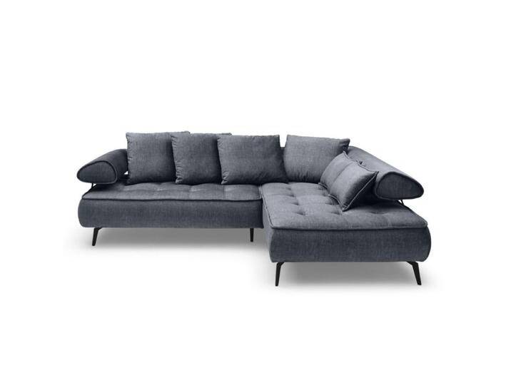 Trendstore Walentina Ecksofa mit Relax- und Schlaffunktion - Webstoff Vogue 16 graphit , rechts von Wohnparc