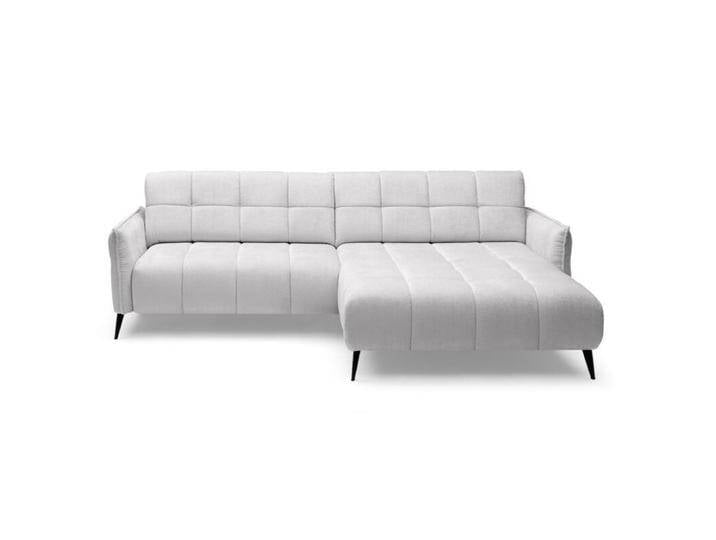Trendstore, Wali Mini Ecksofa mit automatischem Sitzvorzug - Webstoff Aphrodite 19 silver , rechts, manuelle Armteilverstellung, automatische Sitztiefenverstellung, Modern von Wohnparc