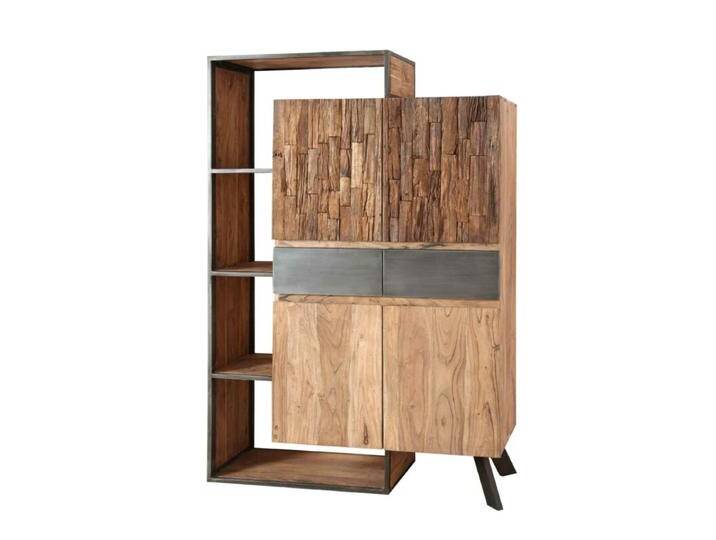 Trendstore Warin Highboard - 118 cm 4 Türen, 2 Schubladen, 4 Ablagen, Industrial, Modern von Wohnparc
