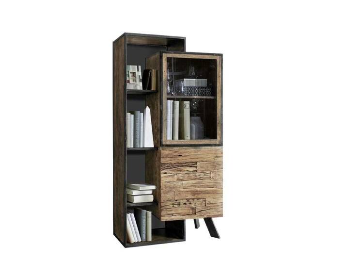 Trendstore Warin Highboard - 90 cm 1 Glastür, 1 Holztür, 4 Ablagen, Industrial, Modern Trendstore Warin Highboard - 90 cm 1 Glastür, 1 Holztür, 4 Ablagen, Industrial, Modern von Wohnparc