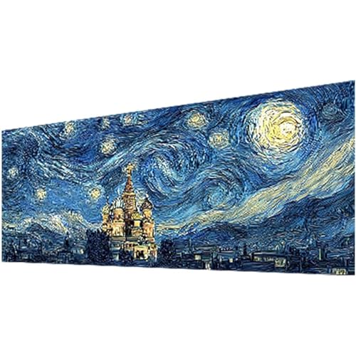 Diamond Painting Basilius-Kathedrale, Diamond Painting Erwachsene und Kinder DIY 5D Diamante Malerei Bilder Landschaft Stickerei Kreuzstic Mosaikherstellung Basteln für Deko Wohnzimmer 50x120cm w-851 von Wohoaqig