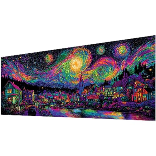 Diamond Painting Erwachsene, Sternenhimmel Diamond Painting Kleine Stadt DIY Vollbohrer Diamanten Malerei Stickerei Kreuzstich Set, Mosaikherstellung Basteln Erwachsene für Wanddeko 80x190cm w-845 Diamond Painting Erwachsene, Sternenhimmel Diamond Painting Kleine Stadt DIY Vollbohrer Diamanten Malerei Stickerei Kreuzstich Set, Mosaikherstellung Basteln Erwachsene für Wanddeko 80x190cm w-845 von Wohoaqig