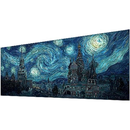 Diamond Painting Schloss, Diamond Painting Erwachsene und Kinder DIY 5D Diamante Malerei Bilder Abstrakt Stickerei Kreuzstic Mosaikherstellung Basteln für Anfänger für Deko Wohnzimmer 70x160cm w-816 von Wohoaqig