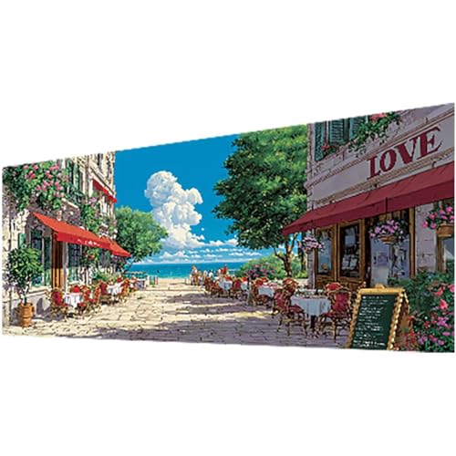 Diamond Painting Straße, Diamond Painting Erwachsene und Kinder DIY 5D Diamante Malerei Bilder Landschaft Stickerei Kreuzstic Mosaikherstellung Basteln für Anfänger für Deko Wohnzimmer 40x95cm w-977 von Wohoaqig