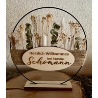 Türkranz - Personalisiert Loop Lasercut Geschenk Zum Einzug von Woidhandwerk
