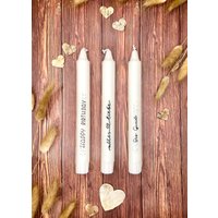 3Er Pack Stabkerzen Mit Spruch Für Geburt/Geburtstag Taufe von Woidwuzerl