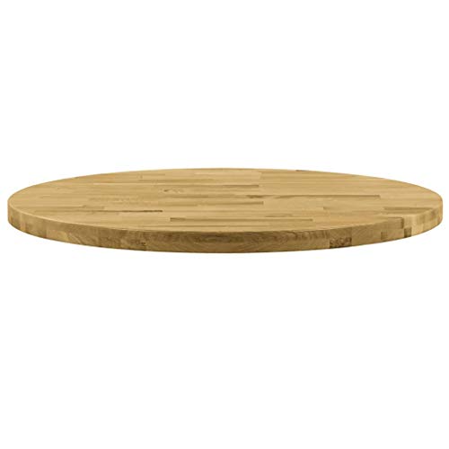 Woiinea Tischplatte für die Küche, 40 x 4,4 cm, massives Eichenholz, einfaches und klassisches Design, Farbe Naturholz, Oberfläche für Esstische, Kaffeetische von Woiinea