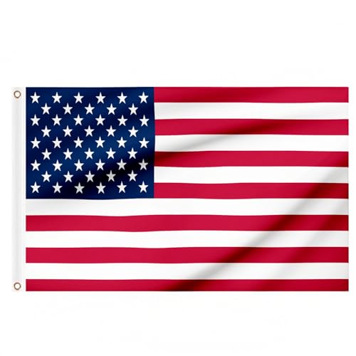 Amerikanische Flagge 150 x 90 cm, große Amerika-USA-Flaggen mit Messingösen, für 4. Juli, Party, Garten, Straßendekorationen Amerikanische Flagge 150 x 90 cm, große Amerika-USA-Flaggen mit Messingösen, für 4. Juli, Party, Garten, Straßendekorationen von Woiltryn