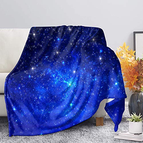 Woisttop Galaxy Stars Strapazierfähige, weiche, gemütliche Decke, warm, flauschig, Plüsch-Überwurf, Decke für Sofa, Bett, Couch, als Heimdekoration von Woisttop