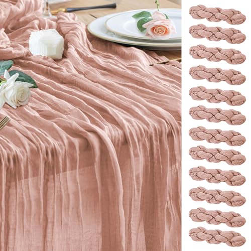 Wokceer Seihtuch-Tischläufer, Erntedankfest, 3 m, altrosa, Boho-Gaze, Herbst-Käsetuch, Tischläufer für Party, lang, rustikal, durchscheinend, Tischläufer für Babyparty, Brautparty, Hochzeit, Ostern, 3 Wokceer Seihtuch-Tischläufer, Erntedankfest, 3 m, altrosa, Boho-Gaze, Herbst-Käsetuch, Tischläufer für Party, lang, rustikal, durchscheinend, Tischläufer für Babyparty, Brautparty, Hochzeit, Ostern, 3 von Wokceer