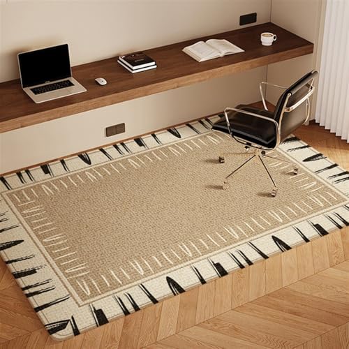 Wokuaile Bodenschutzmatte für Hartböden Teppich 120 x 180 cm Stuhlunterlage Gaming Bürostuhl Matte Rechteckig Bodenmatte rutschfest Stuhlmatten Khaki von Wokuaile