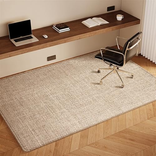 Wokuaile Bodenschutzmatte für Hartböden Teppich 120 x 200 cm Stuhlunterlage Gaming Bürostuhl Matte Rechteckig Bodenmatte rutschfest Stuhlmatten Khaki von Wokuaile