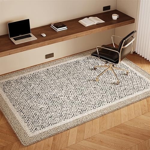 Wokuaile Bodenschutzmatte für Hartböden Teppich 140 x 200 cm Stuhlunterlage Gaming Bürostuhl Matte Rechteckig Bodenmatte rutschfest Stuhlmatten Grau von Wokuaile