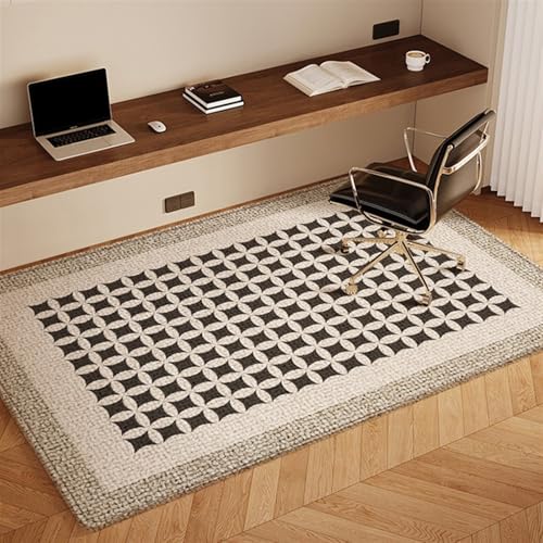 Wokuaile Bodenschutzmatte für Hartböden Teppich 80 x 120 cm Stuhlunterlage Gaming Bürostuhl Matte Rechteckig Bodenmatte rutschfest Stuhlmatten Braun von Wokuaile