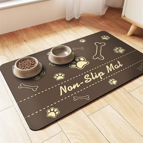 Wokuaile Napfunterlage Hund Katzen Futternapf Unterlage rutschfeste Saugfähige Schnelltrocknend Futtermatte Leicht Zu Reinigen Hundenapf Matte Braun, 50 x 80 cm Wokuaile Napfunterlage Hund Katzen Futternapf Unterlage rutschfeste Saugfähige Schnelltrocknend Futtermatte Leicht Zu Reinigen Hundenapf Matte Braun, 50 x 80 cm von Wokuaile