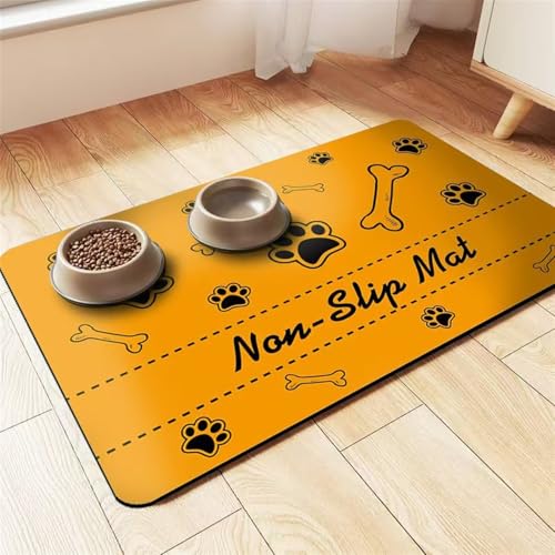Wokuaile Napfunterlage Hund Katzen Futternapf Unterlage rutschfeste Saugfähige Schnelltrocknend Futtermatte Leicht Zu Reinigen Hundenapf Matte Gelb, 30 x 50 cm Wokuaile Napfunterlage Hund Katzen Futternapf Unterlage rutschfeste Saugfähige Schnelltrocknend Futtermatte Leicht Zu Reinigen Hundenapf Matte Gelb, 30 x 50 cm von Wokuaile