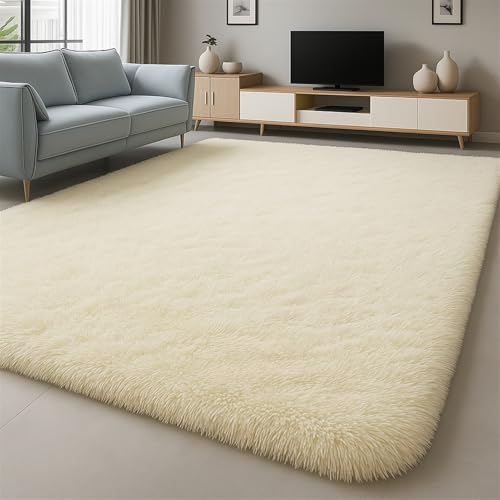 Wokuaile Teppich Schlafzimmer Beige Waschbar Flauschig Hochflor Shaggy Teppich Wohnzimmer Waschbar Anti-Rutsch für Kinderzimmer 50 x 80 cm Wokuaile Teppich Schlafzimmer Beige Waschbar Flauschig Hochflor Shaggy Teppich Wohnzimmer Waschbar Anti-Rutsch für Kinderzimmer 50 x 80 cm von Wokuaile