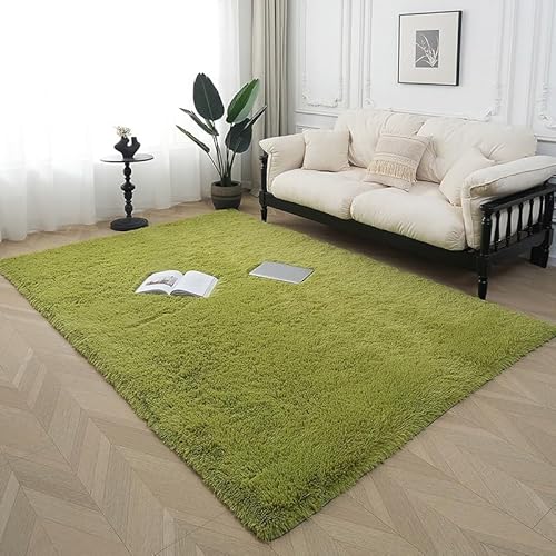 Wokuaile Teppich Schlafzimmer Grasgrün Waschbar Flauschig Hochflor Shaggy Teppich Wohnzimmer Waschbar Anti-Rutsch für Kinderzimmer 120 x 160 cm Wokuaile Teppich Schlafzimmer Grasgrün Waschbar Flauschig Hochflor Shaggy Teppich Wohnzimmer Waschbar Anti-Rutsch für Kinderzimmer 120 x 160 cm von Wokuaile