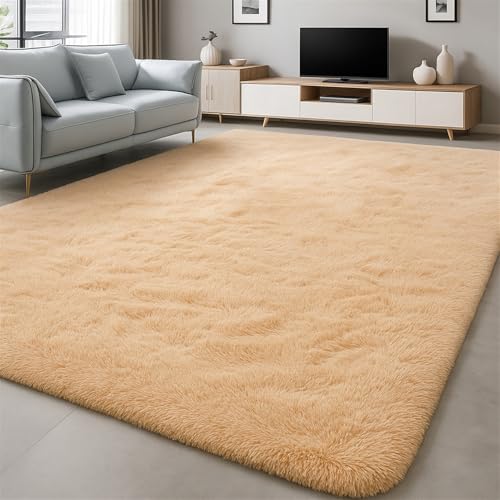 Wokuaile Teppich Schlafzimmer Khaki Waschbar Flauschig Hochflor Shaggy Teppich Wohnzimmer Waschbar Anti-Rutsch für Kinderzimmer 60 x 90 cm Wokuaile Teppich Schlafzimmer Khaki Waschbar Flauschig Hochflor Shaggy Teppich Wohnzimmer Waschbar Anti-Rutsch für Kinderzimmer 60 x 90 cm von Wokuaile