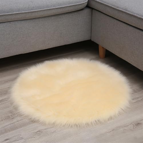 Wokuaile Teppich Wohnzimmer Gelb Waschbar Flauschig Fellteppich Hochflor Weich rutschfest Moderne für Schlafzimmer Bettvorleger 180 cm Wokuaile Teppich Wohnzimmer Gelb Waschbar Flauschig Fellteppich Hochflor Weich rutschfest Moderne für Schlafzimmer Bettvorleger 180 cm von Wokuaile