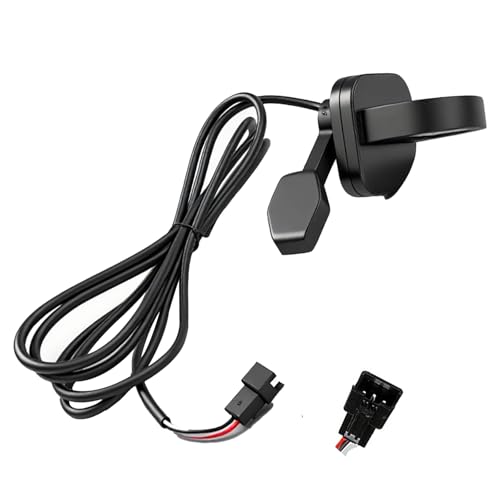 108X rechter Daumen-Gasdrehzahlregler, 12 V, 24 V, 36 V, 48 V, 72 V, universeller Daumen-Gasgriff mit 3-poligem wasserdichtem M8-Anschluss für Elektroroller und E-Bike (M8-Stecker) von Wokyo