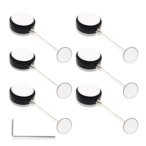 Ausziehbares Kabelschloss mit verstellbarer Kabelleine, 90 cm, hochfeste Fernbedienung, Sicherheitsschloss, Anti-Verlust-Seil für TV-Fernbedienung, Gaming-Controller (runder Kopf, 6 Packungen) von Wokyo