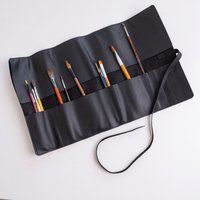 Personalisierte Leder Künstlerrolle, Bleistiftrolle, Aquarell Pinselrolle, Künstler Werkzeugrolle, Federmäppchen, Handgemachte Rolltasche von WolaStore