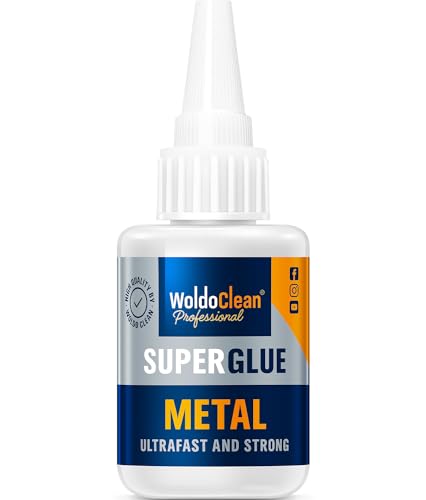 Sekundenkleber extra stark für Metall 25g - wasserfest, hitzebeständig & mit Nadel Verschluss Sekundenkleber extra stark für Metall 25g - wasserfest, hitzebeständig & mit Nadel Verschluss von WoldoClean