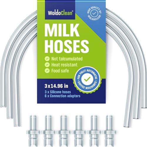 Milchschlauch Set kompatibel für Jura Kaffeevollautomaten - mit 3x Schläuchen und 6x Adaptern Milchschlauch Set kompatibel für Jura Kaffeevollautomaten - mit 3x Schläuchen und 6x Adaptern von WoldoClean