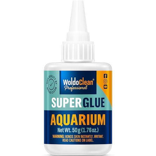 Aquarium Kleber 50g für Pflanzen, Steine, Moose - in wiederverschließbarer Tube mit Spitze von WoldoClean