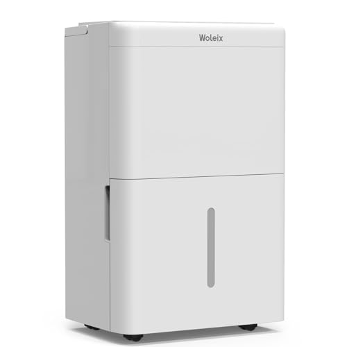 Woleix Luftentfeuchter elektrisch 30L, Entfeuchter elektrisch für Keller, Raumentfeuchter elektrisch 40dB für Räume bis zu 245m³/90m², mit Timer, Filter und 1M Ablaufschlauch, 10 J. Gar. von Woleix
