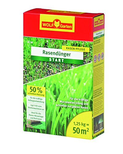 WOLF-Garten - Rasen-Starter LH 50 Dünger, Bunt, 15x5,5x22,5 cm von WOLF Garten
