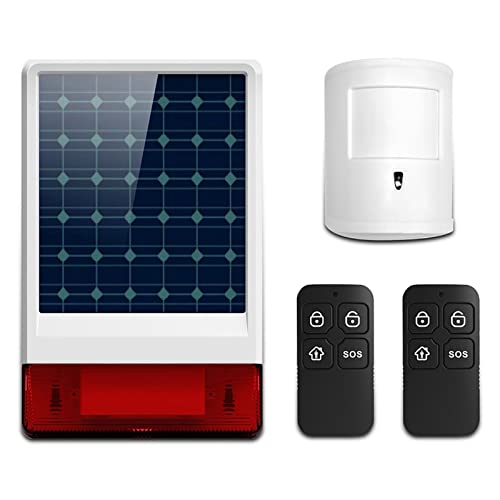 Wolf-Guard GSM Alarmanlage für Zuhause, 433 MHz Solar-Sirene mit Anti-Haustier-Bewegungsmelder und Fernbedienung, App-Steuerung von Wolf Guard