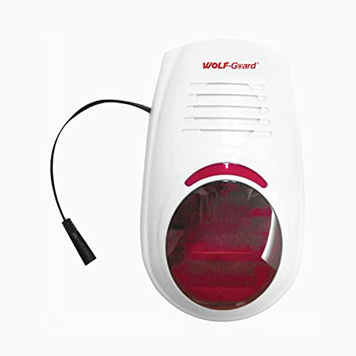 Wolf Guard JD-W03 Wireless Strobe Sirene Alarm 110dB Wasserdicht Outdoor für Sicherheit Einbruchmeldeanlage für Business Home Shop Hotel Schule von Wolf Guard