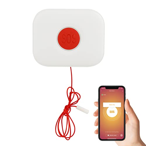 Wolf Guard Tuya WiFi Smart Personenalarm Rufsystem für zu Hause ältere Patienten mit Behinderungen, 70 dB SOS Notfallrettungstaste Mit Zugschnuralarm von Wolf Guard