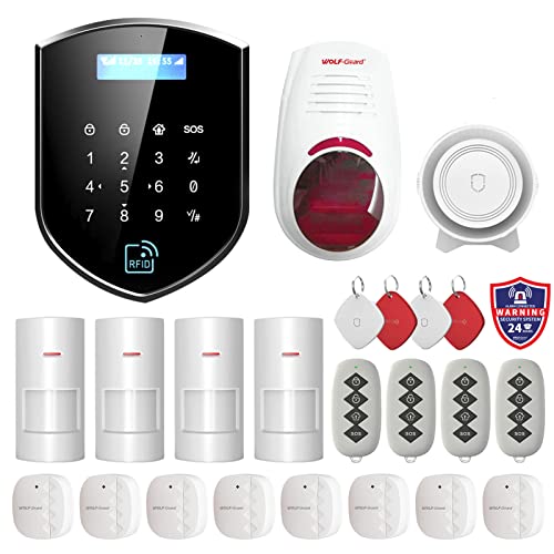Wolf Guard WT4R-W03 2.4G WiFi 4G Drahtlose Einbruchsicherung Hausalarmanlage alarmanlage sirenenalarm Bausatz Tuya Smartlife APP, Deutsch von Wolf Guard
