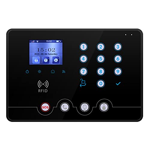 Wolf-Guard drahtlose 4G + WiFi Duell-Netzwerk Hausalarmanlage APP-Steuerung, Haussicherheitssystem, Steuergerät in schwarz (W4Q-Host) von Wolf Guard