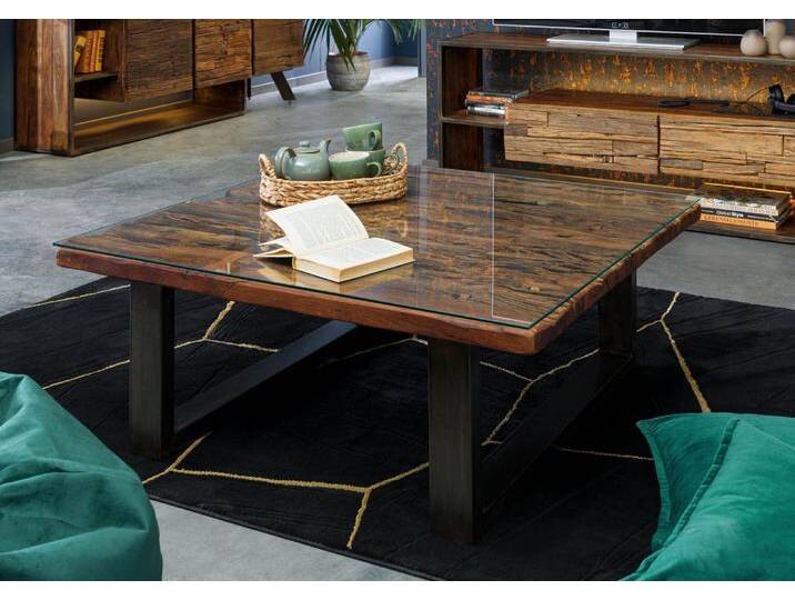 Couchtisch Altholz 100x100x42 braun lackiert SEVILLA #28 Couchtisch Altholz 100x100x42 braun lackiert SEVILLA #28 von Wolf-Möbel