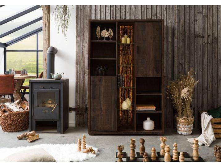 Schrank Akazie 118x40x180 dunkelbraun lackiert BARK #201 Schrank Akazie 118x40x180 dunkelbraun lackiert BARK #201 von Wolf-Möbel