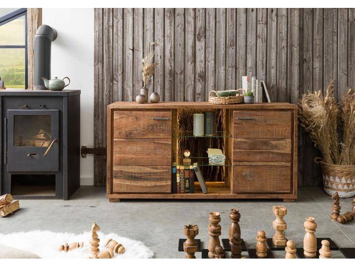 Sideboard Akazie 145x40x78 natur lackiert BARK #100 Sideboard Akazie 145x40x78 natur lackiert BARK #100 von Wolf-Möbel