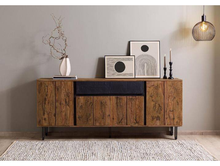 Sideboard Sheesham 185x40x77 natur unbehandelt LICHTENBERG #116 von Wolf-Möbel